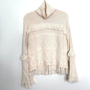 Line the Label High Neck Fringe Sweater